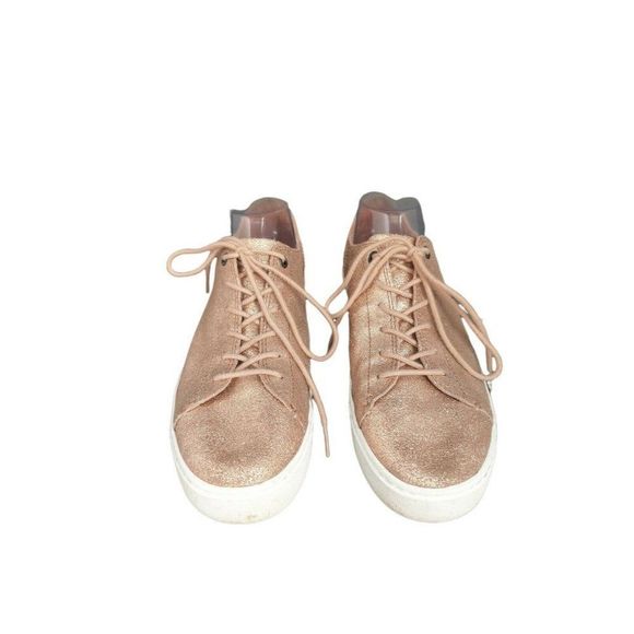 Toms Shoes - Toms Rose Gold Metallic Leather Lenox women's Sneakers size W9.5